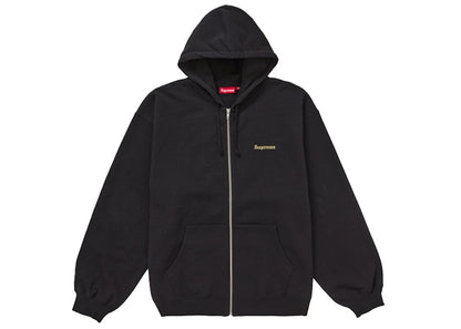 Supreme Crest Zip Up Hooded Sweatshirt Black