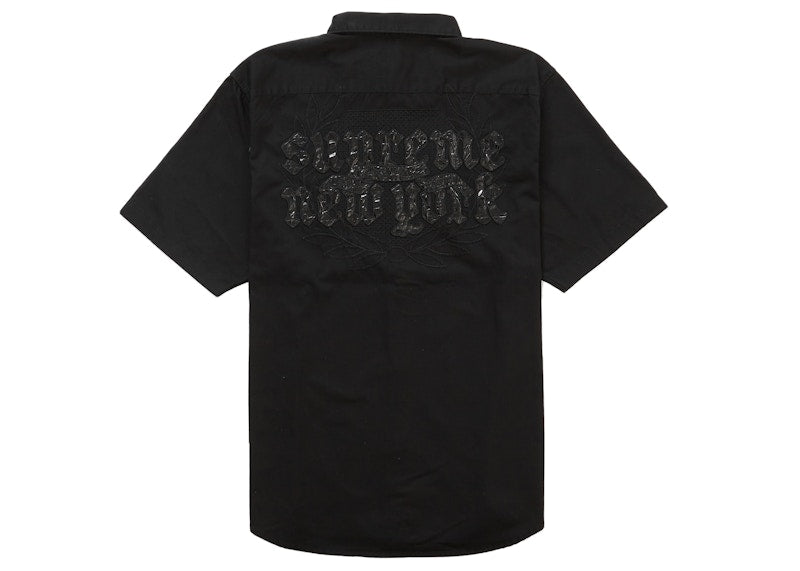 Supreme Croc Patch S/S Work Shirt Black