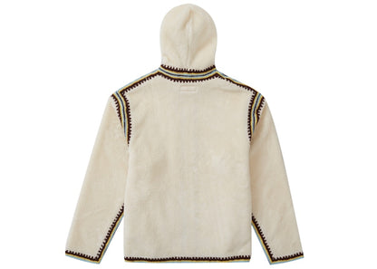 Supreme Crochet Edge Hooded Zip Up Top White