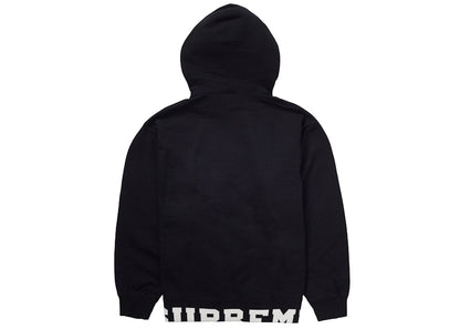 Supreme Cropped Logos Hooded Sweatshirt Black
