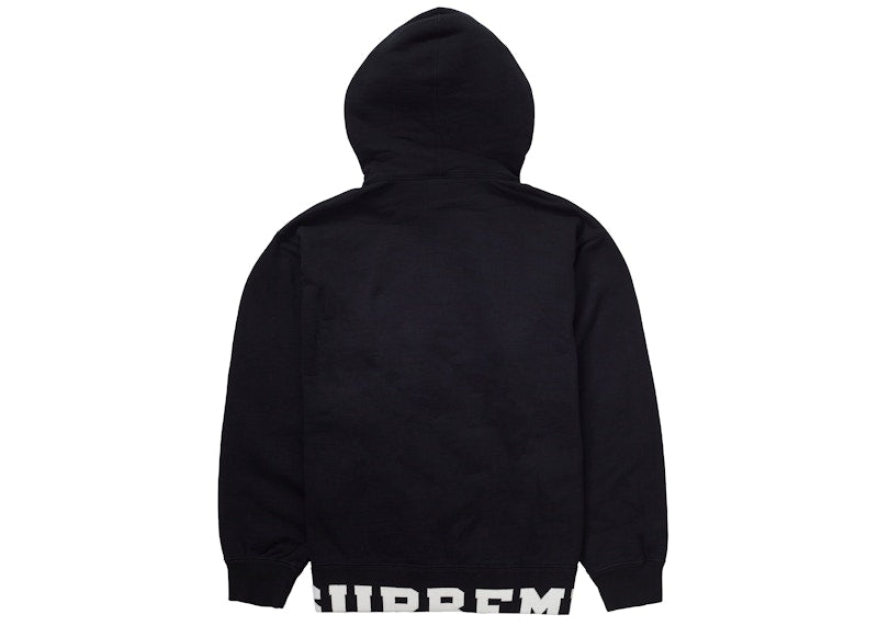 Supreme Cropped Logos Hooded Sweatshirt Black