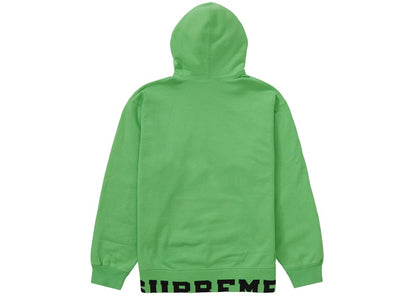 Supreme Cropped Logos Hooded Sweatshirt Bright Green