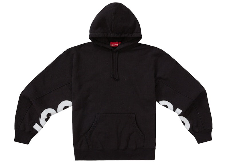 Supreme Cropped Panels Hooded Sweatshirt Black