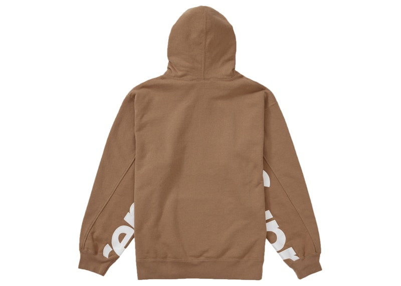 Supreme Cropped Panels Hooded Sweatshirt Light Brown