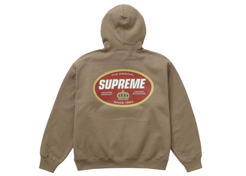 Supreme Crown Hooded Sweatshirt Dark Sand