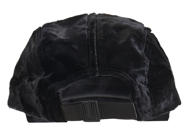 Supreme Crushed Velvet Camp Cap Black