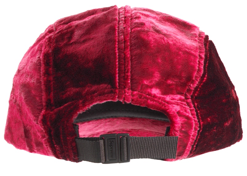 Supreme Crushed Velvet Camp Cap Pink