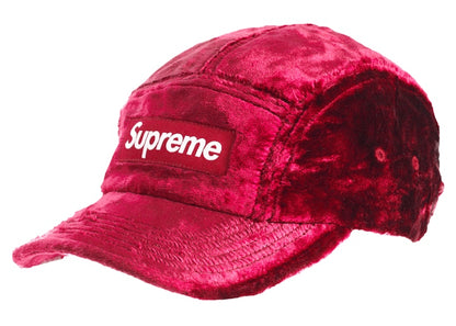 Supreme Crushed Velvet Camp Cap Pink