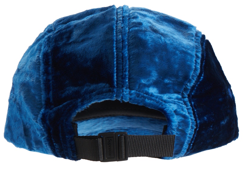 Supreme Crushed Velvet Camp Cap Royal