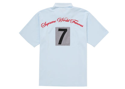 Supreme Cursive Polo Light Blue