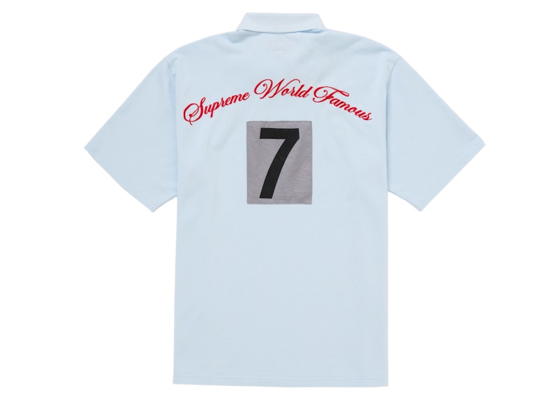 Supreme Cursive Polo Light Blue