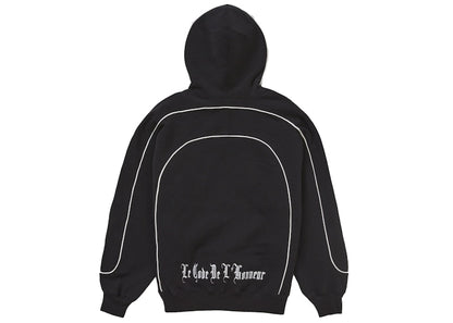 Supreme Curve Piping Hooded Sweatshirt Black