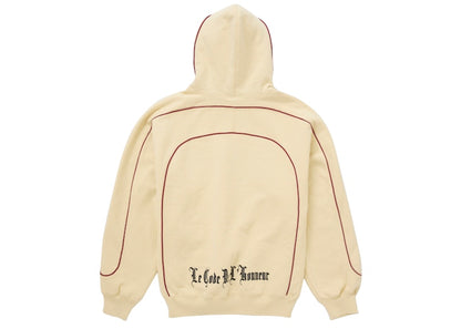 Supreme Curve Piping Hooded Sweatshirt Natural