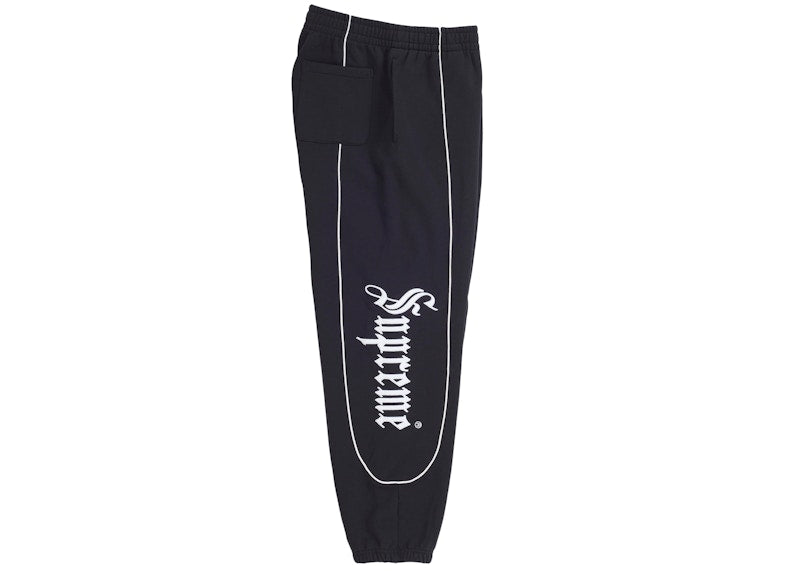 Supreme Curve Piping Sweatpant Black