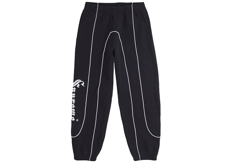 Supreme Curve Piping Sweatpant Black