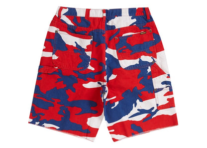 Supreme Cutoff Double Knee Denim Painter Short Red Camo