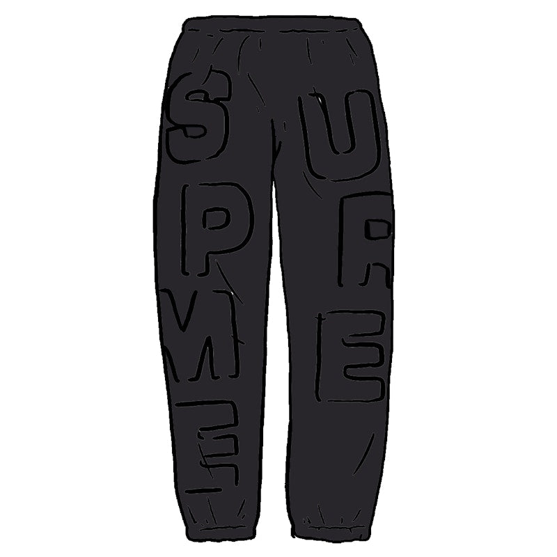 Supreme Cutout Letters Sweatpant Black