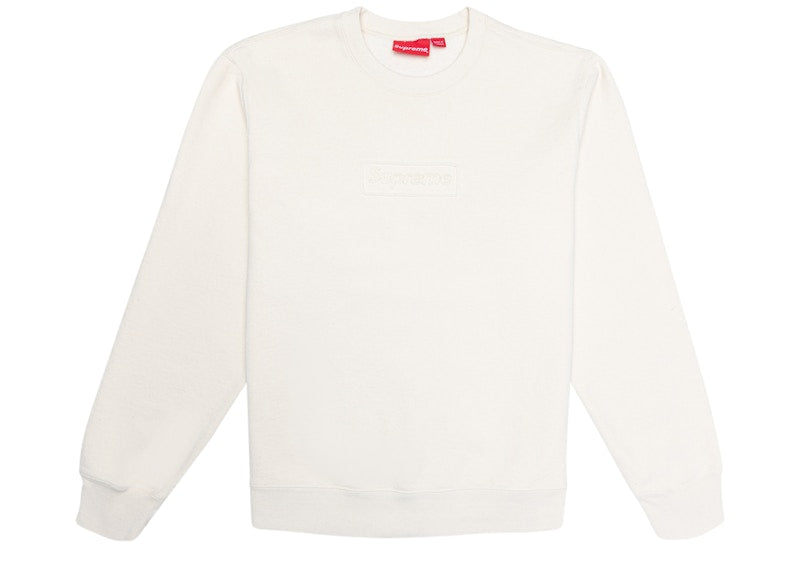 Supreme Cutout Logo Crewneck Natural
