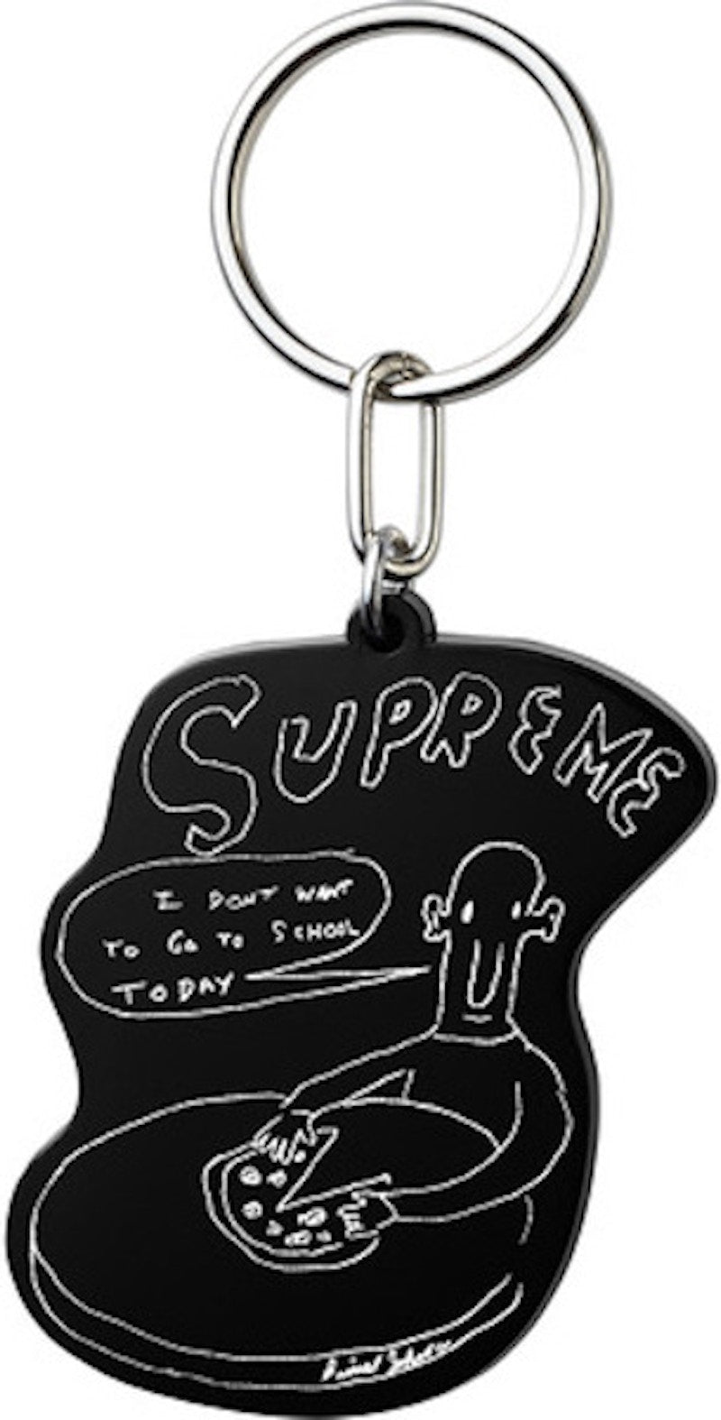 Supreme Daniel Johnson Rubber Keychain Black