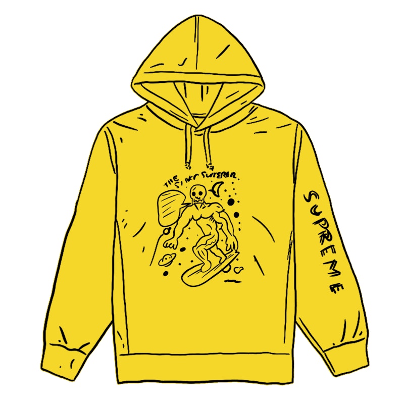 Supreme Daniel Johnston Hooded Sweatshirt Lemon