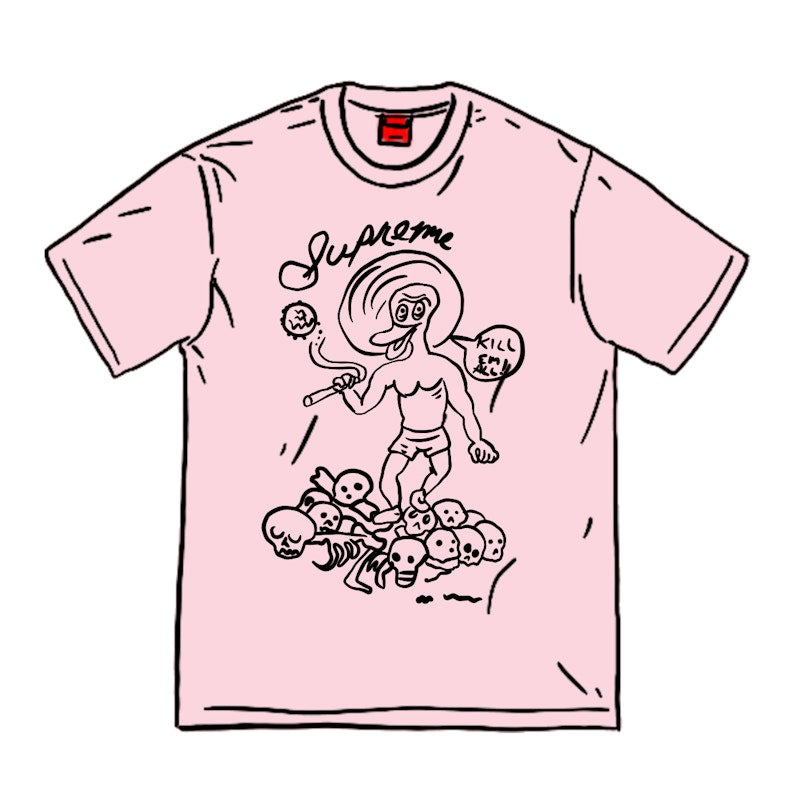 Supreme Daniel Johnston Kill Em All Tee Light Pink