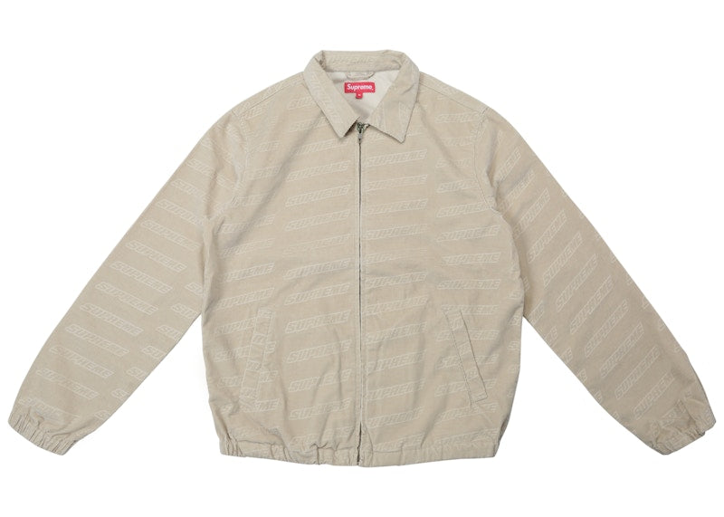 Supreme Debossed Logo Corduroy Jacket Tan