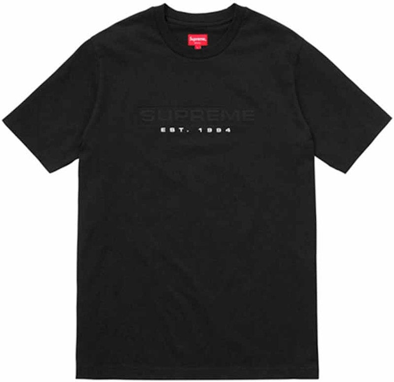 Supreme Debossed Tee Black