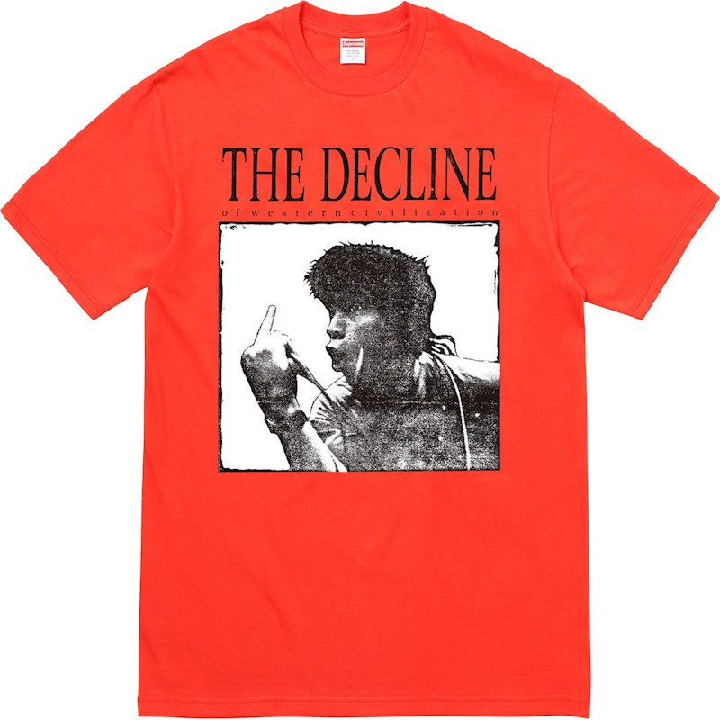 Supreme Decline of Western Civilization Tee Bright Orange