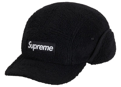 Supreme Deep Pile Earflap Camp Cap Black