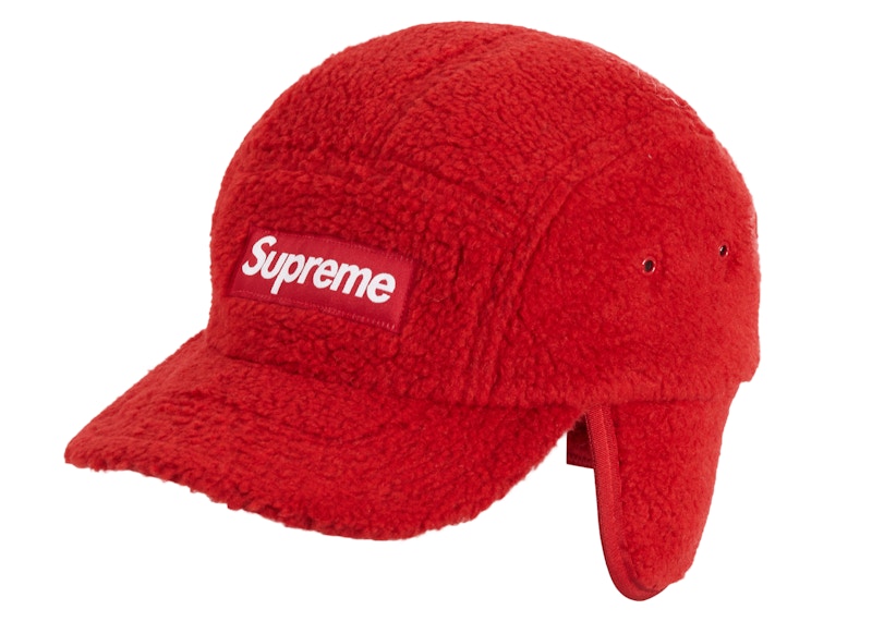Supreme Deep Pile Earflap Camp Cap Red