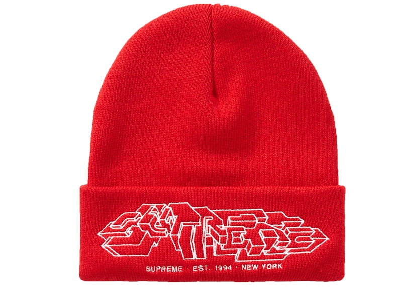 Supreme Delta Logo Beanie Red