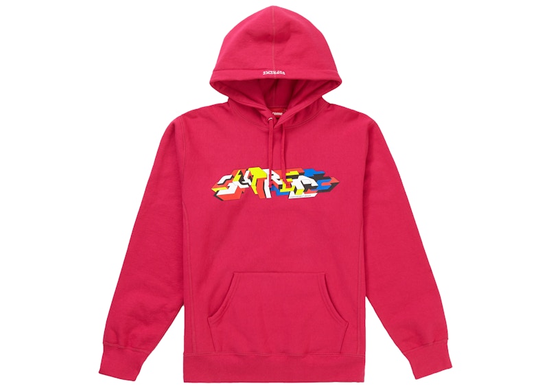 Supreme Delta Logo Hooded Sweatshirt Fuchsia