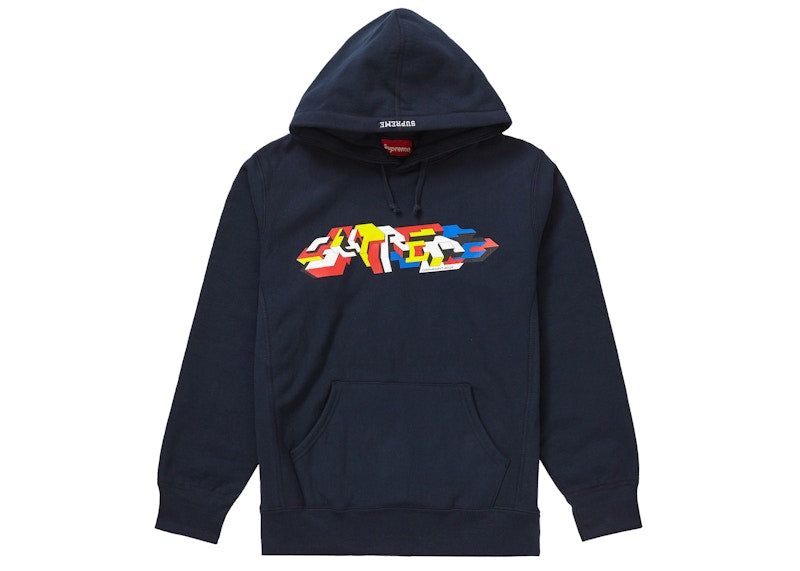 Supreme Delta Logo Hooded Sweatshirt Navy