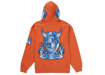 Supreme Demon Zip Up Hooded Sweatshirt Burnt Orange