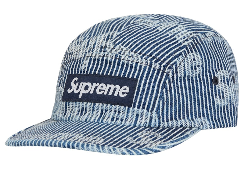 Supreme Denim Camp Cap (SS24) Stripe