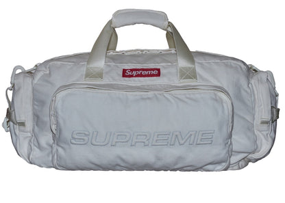 Supreme Denim Duffle Bag White