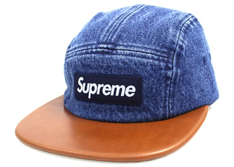 Supreme Denim Leather Visor Denim