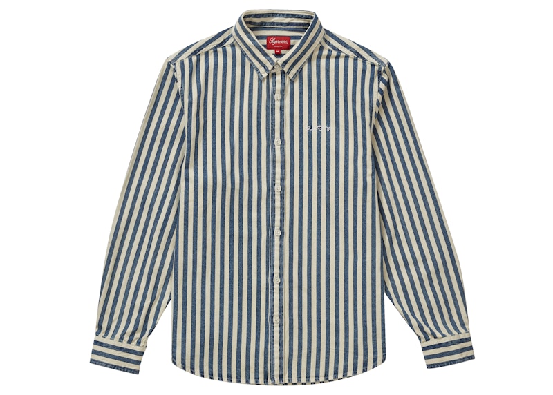 Supreme Denim Shirt Blue Stripe