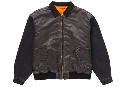 Supreme Denim Sleeve MA-1 Black
