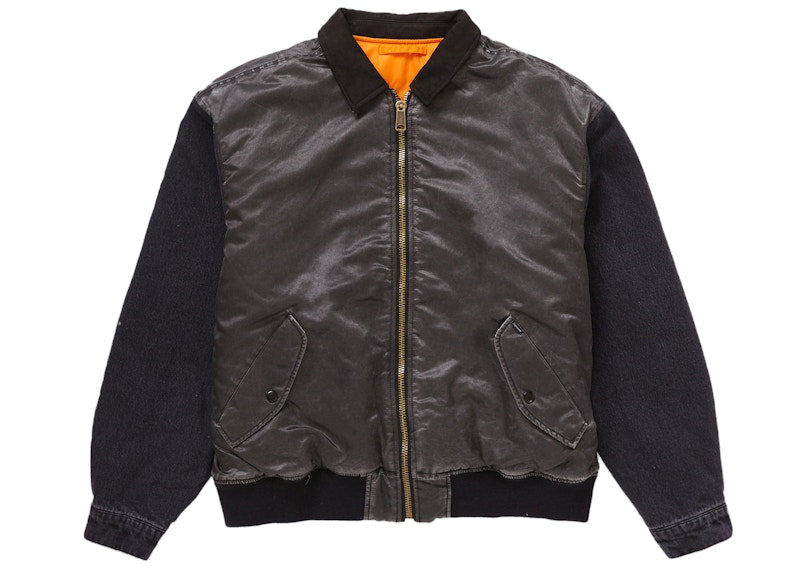 Supreme Denim Sleeve MA-1 Black