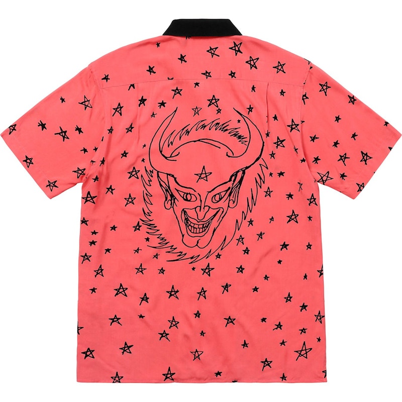 Supreme Devil Rayon Shirt Coral