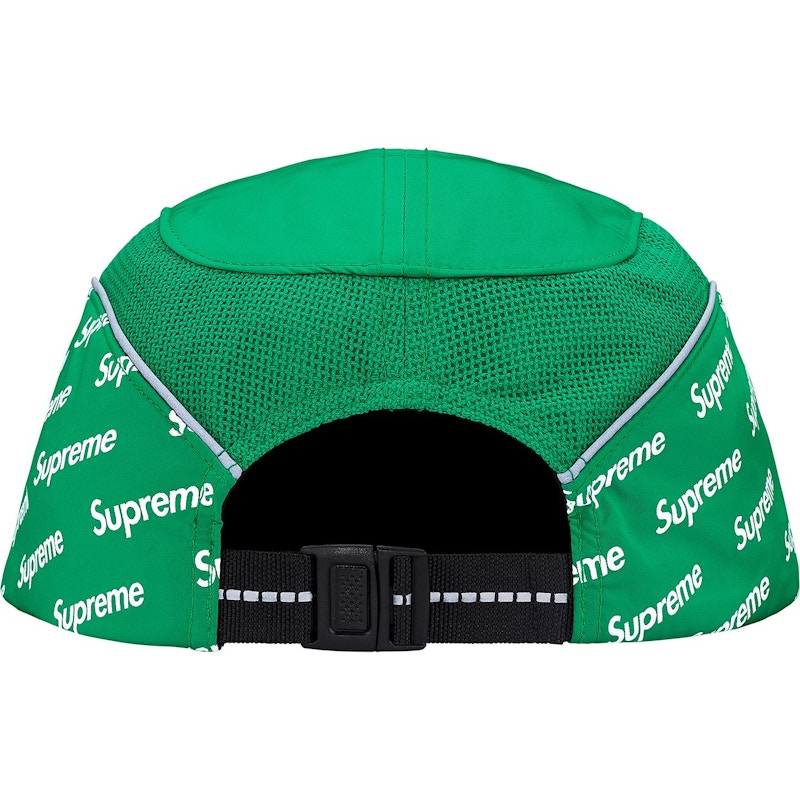 Supreme Diagonal Logo Side Panel Camp Cap Kelly Green