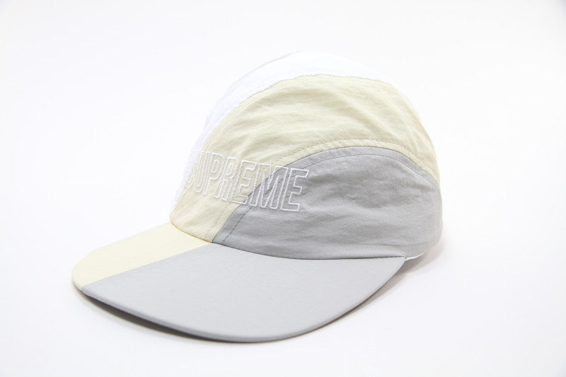 Supreme Diagonal Stripe Nylon Hat Light Grey