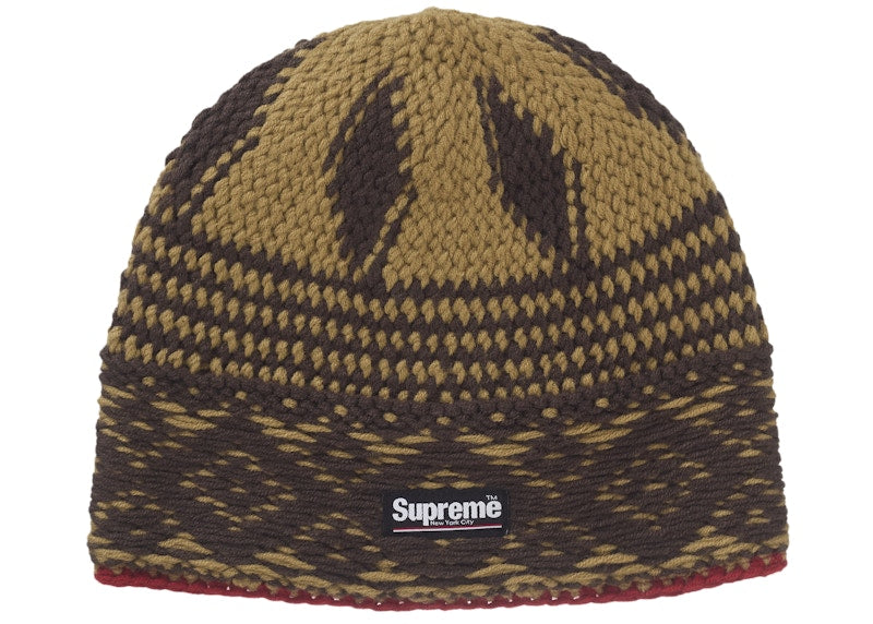 Supreme Diamond Beanie (FW25) Brown