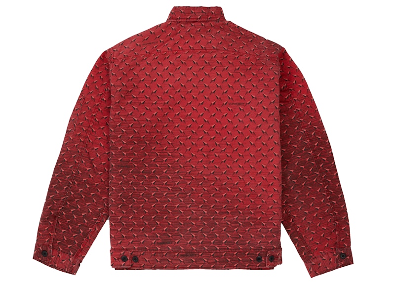 Supreme Diamond Plate Work Jacket Red