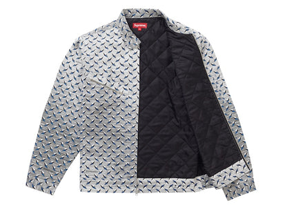 Supreme Diamond Plate Work Jacket White