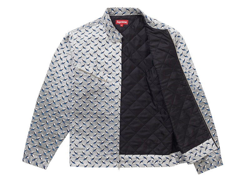 Supreme Diamond Plate Work Jacket White