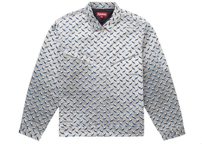 Supreme Diamond Plate Work Jacket White