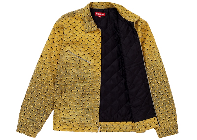 Supreme Diamond Plate Work Jacket Yellow
