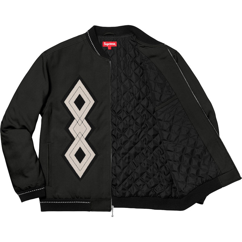 Supreme Diamond Rayon Bomber Black